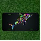 Custom Personalized License Plate Auto Tag With Amazing Colorful Dolphin Design