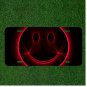 Custom Personalized License Plate Auto Tag With Pink Outline Smiley Face Design