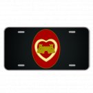 Custom License Plate With Kings House In Heart