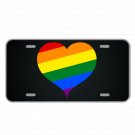Custom Novelty License Plate With Amazing Rainbow Heart Design