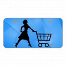 Custom Novelty License Plate With Women Shopping Confident Design Add Names