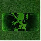 Custom Personalized License Plate Auto Tag With Stunning Green Dragon Lion