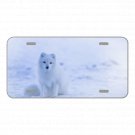 Custom Novelty License Plate With Gorgeous White Animal Snowy View Add Text