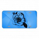 Custom Novelty License Plate With Gorgeous Flower Sketch Add Names