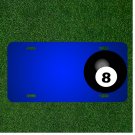 Custom Personalized License Plate With Add Names To Pool Ball Number 8 Sphere