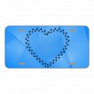 Custom Novelty License Plate With Gorgeous Paw Prints Outlined Into Heart