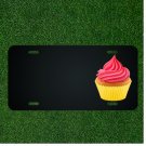 Custom Personalized License Plate With Add Names To Pink Icing Cupcake Design
