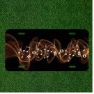 Custom Personalized License Plate Auto Tag With Musical Notes Abstract Design