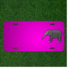 Custom Personalized Car License Plate With Add Names To Elephant Gray Grey