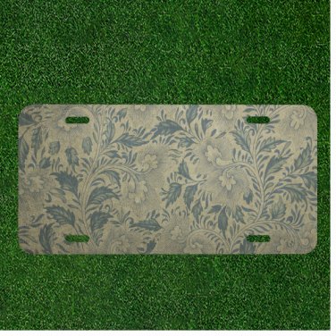 Custom Personalized License Plate Auto Tag With Amazing Leaves Design Add Names