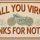 Custom Novelty License Plate Car Tag With To All You Virgins Thanks For Nothing