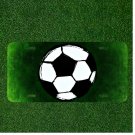 Custom Personalized License Plate Auto Tag With Fancy Soccer Ball Design Art