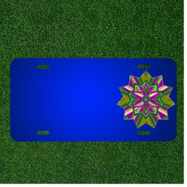 Custom Personalized License Plate With Add Names To Jewel Star Glass Shiny