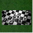 Custom Personalized License Plate Auto Tag With Black And White Chess Board