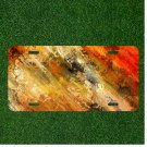 Custom Personalized License Plate Auto Tag With Amazing Fall Like Color Design