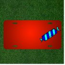 Custom Personalized License Plate With Add Names To Candy Blue Sweet Sweets