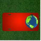 Custom Personalized License Plate With Add Names To Globe Earth Green Blue