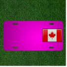 Custom Personalized Car License Plate With Add Names To Canada Flag Icons