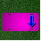 Custom Personalized Car License Plate With Add Names To Arrows Blue Down
