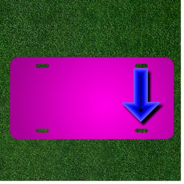 Custom Personalized Car License Plate With Add Names To Arrows Blue Down