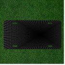 Creative License Plate Auto Tag With Optical Illusion Black Pattern Design
