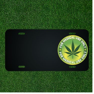 Custom Car License Plate With Add Names To For Medical Use Only Marijuana Symbol