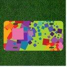Custom Personalized License Plate Auto Tag With Creative Square Colors Design