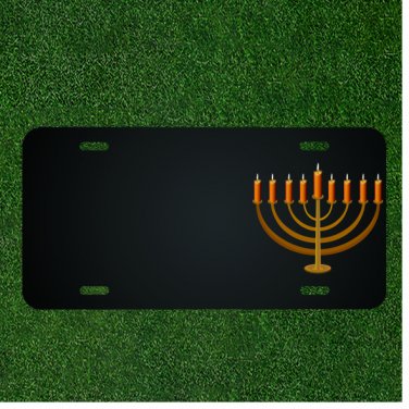 Custom Personalized License Plate With Add Names To Candles Chanukkah Hanukkah
