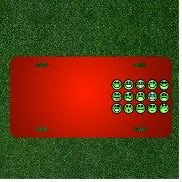 Custom Personalized License Plate With Add Names To Emotions Smileys Feelings