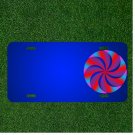 Custom Personalized License Plate With Add Names To Gradient Swirl Design