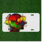 Custom Personalized License Plate Auto Tag With Colorful Man Design