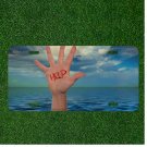 Custom Personalized License Plate Auto Tag With Help In Water Hand Add Names