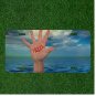Custom Personalized License Plate Auto Tag With Help In Water Hand Add Names
