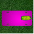 Custom Personalized Car License Plate With Add Names To Green Peas Pods Open
