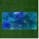 Custom Personalized License Plate Auto Tag With Amazing Blue Color Splash Art