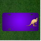 Custom Personalized License Plate With Add Names To Brown Australia Kangaroo