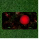 Custom Personalized License Plate Auto Tag With Pink Psychadelic Planet Add Name