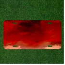 Custom Personalized License Plate Tag With Stunning Red Paint Design Add Names