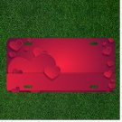 Custom Personalized License Plate Tag With Stunning Pink Hearts Design Add Names