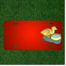 Custom Personalized License Plate With Add Names To Duckling Baby Bird Yellow