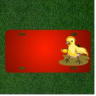Custom Personalized License Plate With Add Names To Baby Bird Walking Yellow
