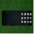 Custom Personalized License Plate With Add Names To Skull Emoji Face Designs NEW