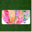 Custom Personalized License Plate Auto Tag With Three Paint Colorful Hearts NEW
