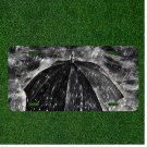 Creative License Plate Auto Tag With Black Umbrella In Rain