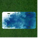 Custom Personalized License Plate Tag With Blue Creative Background Add Names