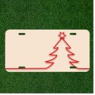 Custom Personalized License Plate Auto Tag With Amazing Star Christmas Tree