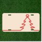 Custom Personalized License Plate Auto Tag With Amazing Star Christmas Tree