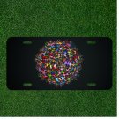 Custom Personalized License Plate Tag With Planet Earth Colorful Star Planet
