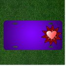 Custom Personalized License Plate With Add Names To Heart Love Star Red