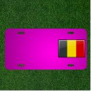 Custom Personalized Car License Plate With Add Names To Belgium Flag Icons